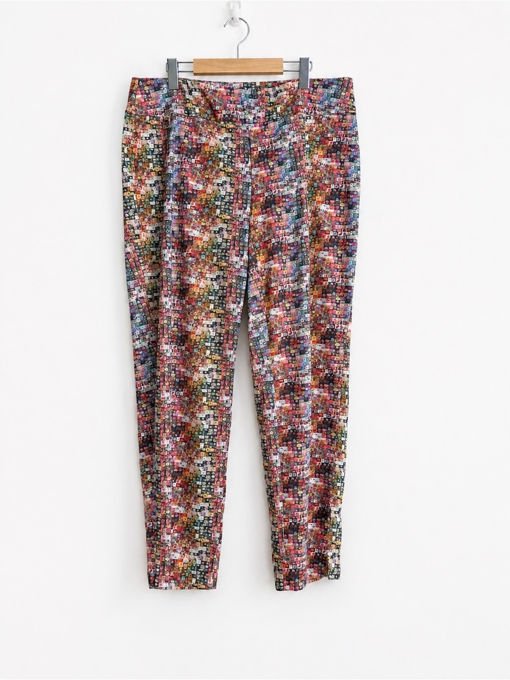 Lisette L Flower Photo Mosaic Pants Pop Art Maximalist 16